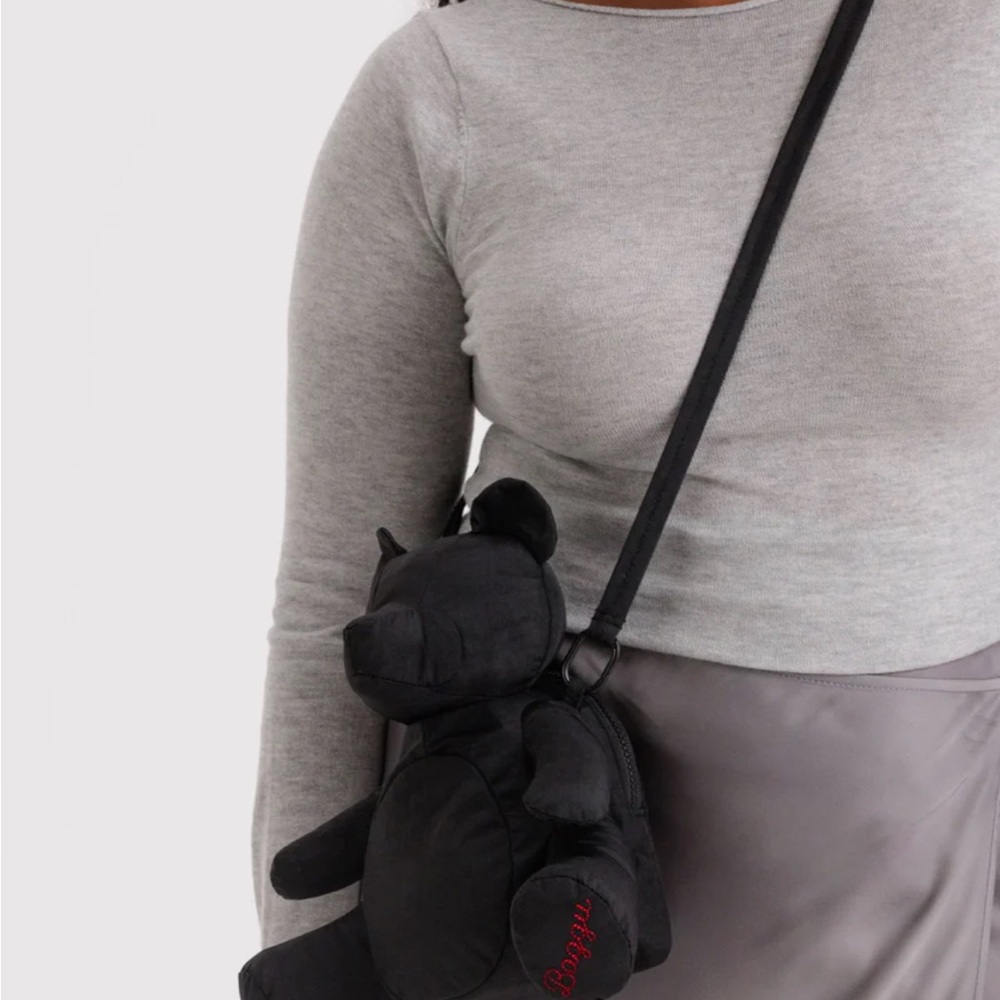 Black Teddy Bear Baggu *new* - Picture 4 of 4
